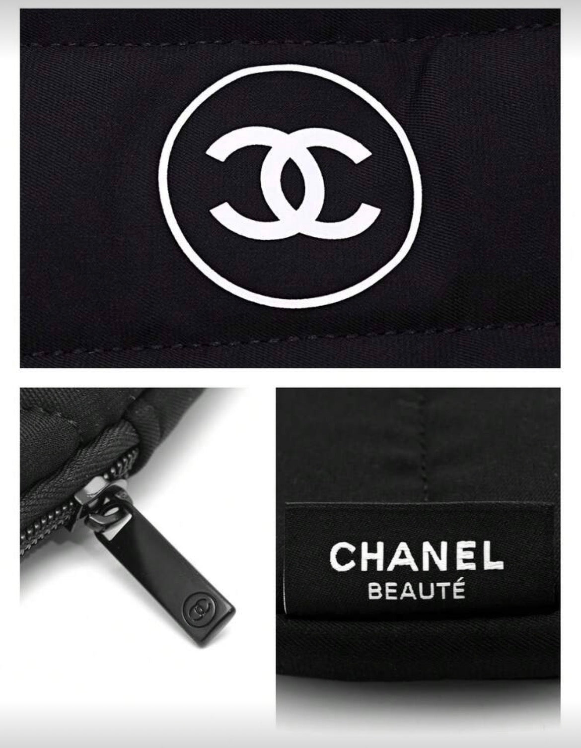 CHANEL Inspired Stylish Black Laptop & Cosmetic Bag